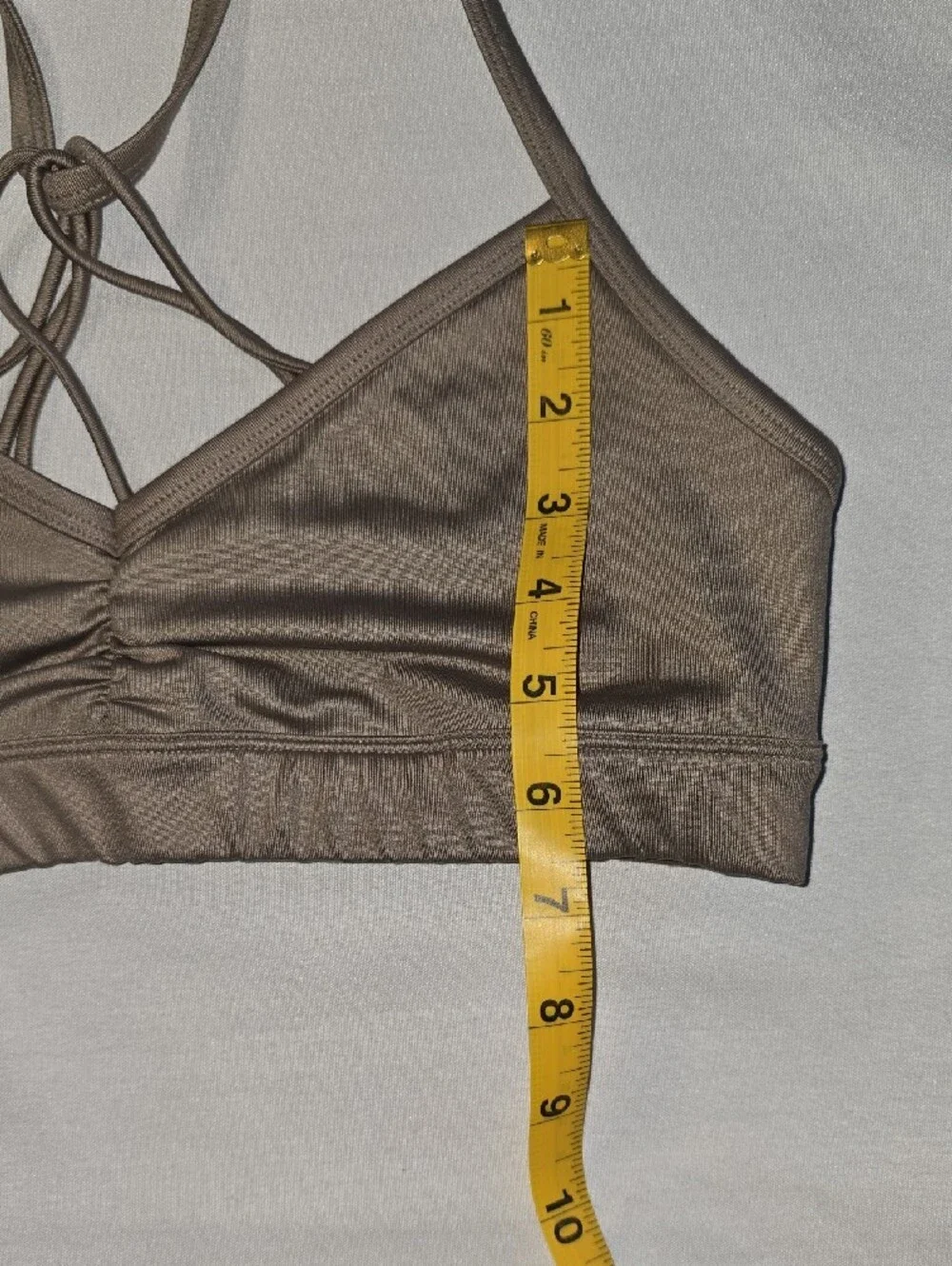 alo Sunny Strappy Bra Gravel Glossy